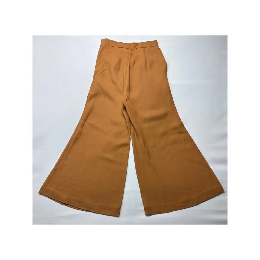 Rachel Comey Women's High Rise Wide Leg Crop Twill Trousers - Size 0 (24x24.5) - Picture 2 of 5